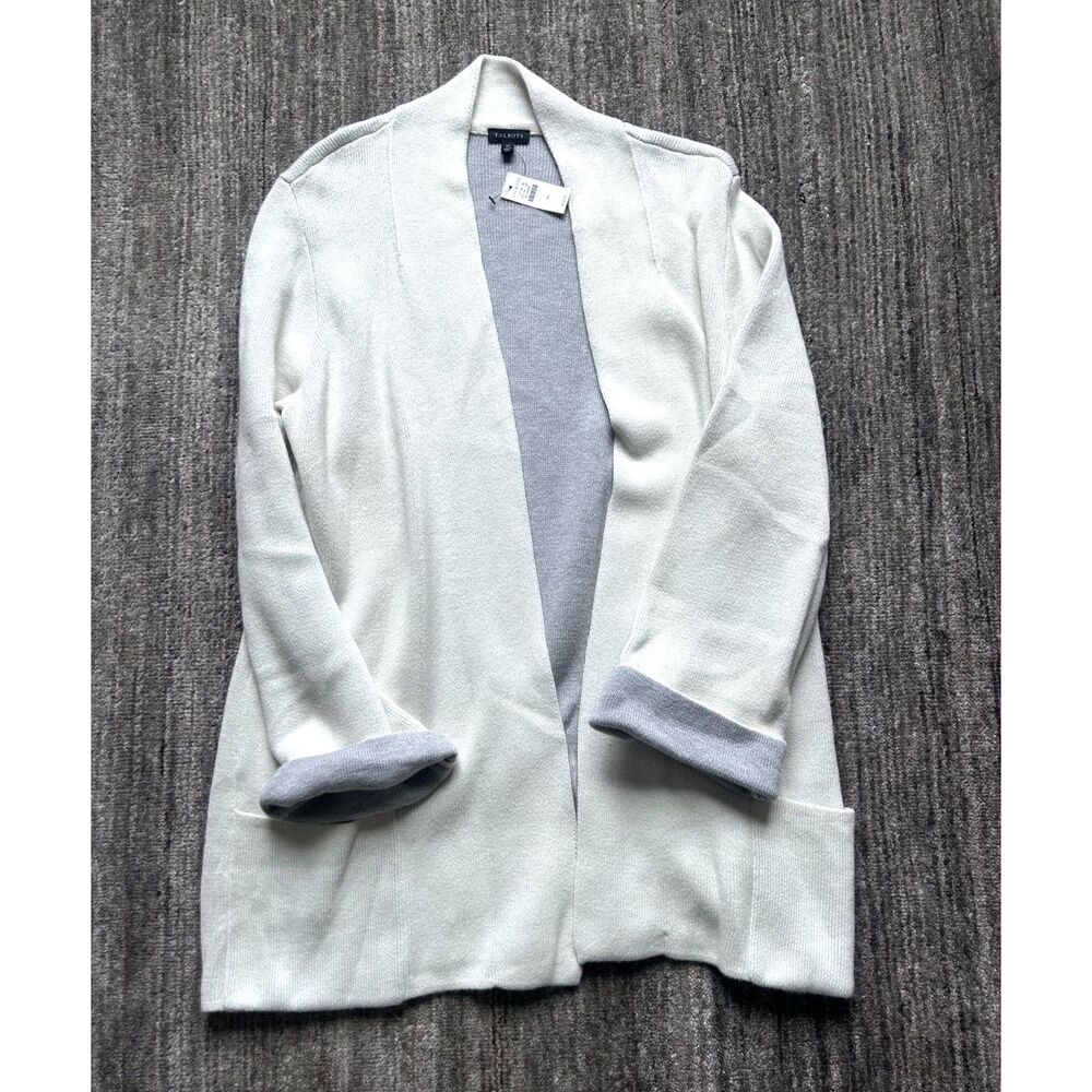 Talbots Open Front Cardigan Sweater NEW with tags M